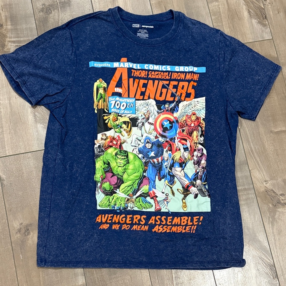 Aeropostale Navy Avengers Graphic Tee